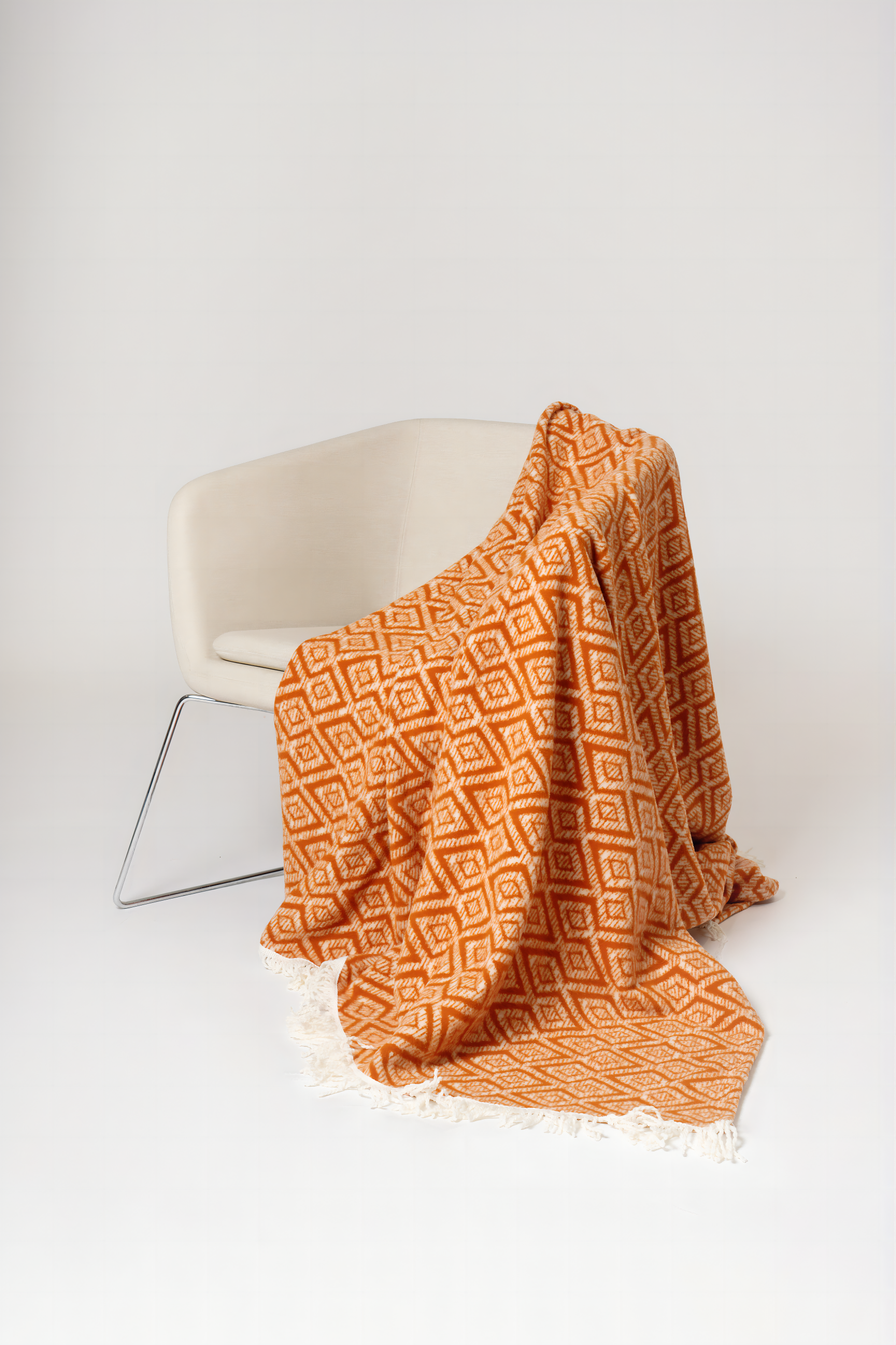 Acushla 100% Merino Wool Blanket-Coastal Grandmother Orange